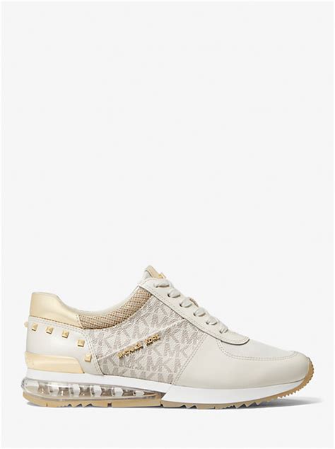 michael michael kors allie extreme studded mixed-media trainer|Allie Stride Extreme Mixed.